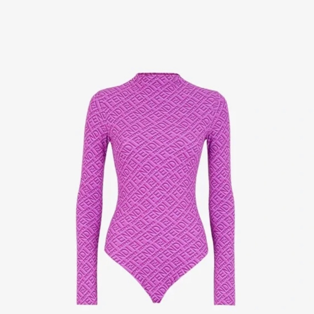 Skims x Fendi Long Sleeve Bodysuit in Colorado
